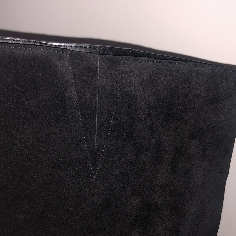 BLACK SUEDE CUFFED TO THE KNEE BOOT - SIZE 8 - Picture 8 of 8
